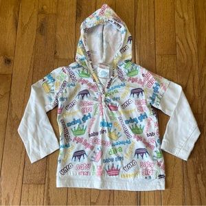VINTAGE Y2K PARK BENCH KIDS MULTICOLORED GRAPHIC GIRLS HOODIE SIZE 24 MONTHS